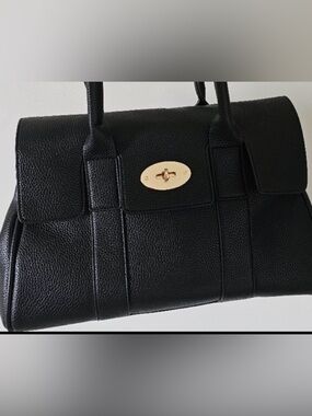 Inspired by Mulberry Black Vegan Leather Shoulder Bag Purse
